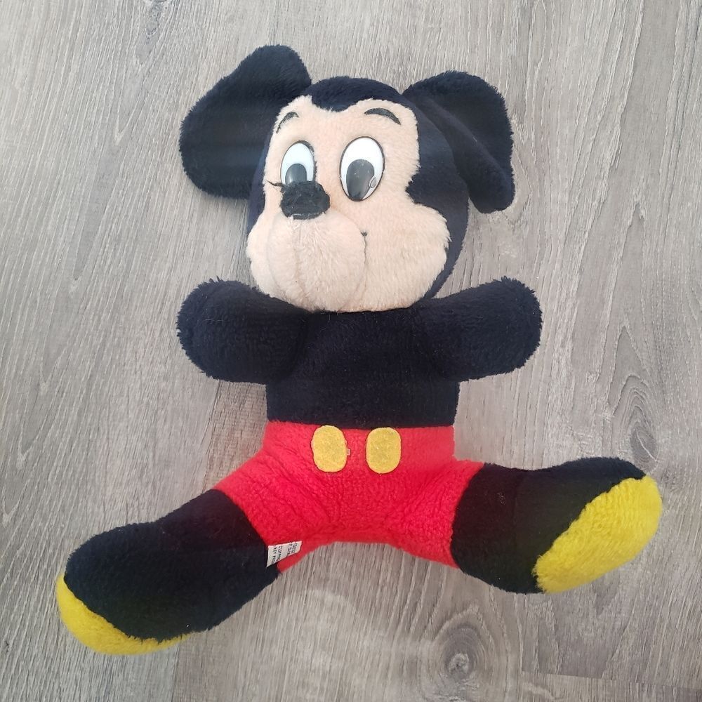Vintage Mickey Mouse Walt Disney Productions 14" Plush‎ Shredded Clippings Fill